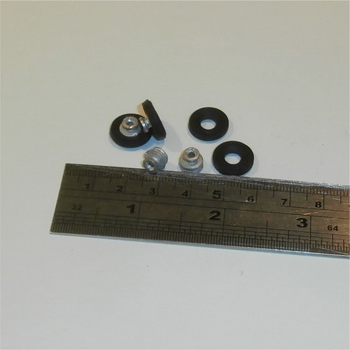Corgi Toys 341 Mini Marcos Set of 4 Golden Jack Wheel Hubs & Tyres - Picture 3 of 4
