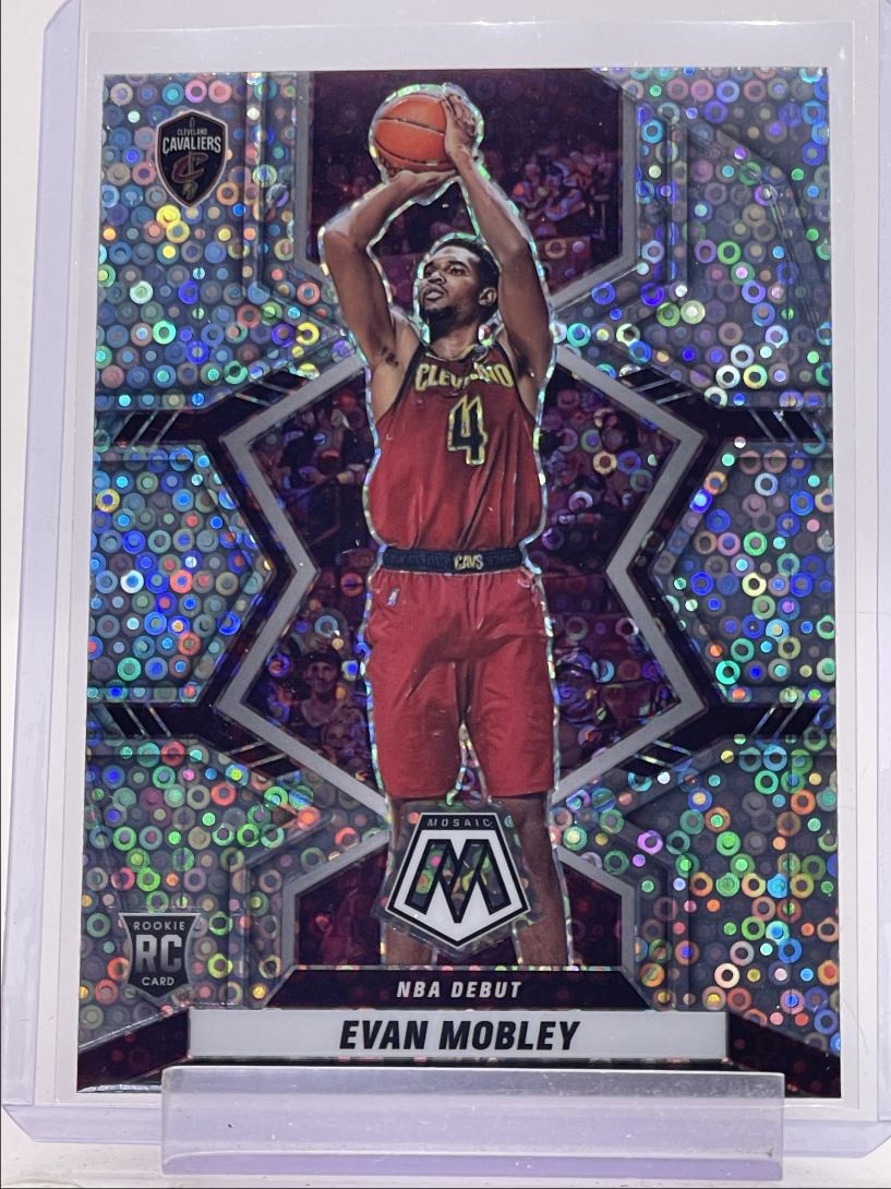 EVAN MOBLEY 2021-22 MOSAIC ROOKIE NBA DEBUT FAST BREAK PRIZM #263 RC Q4152