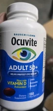 Bausch + Lomb Ocuvite Adult 50+ Eye Vitamin & Mineral Supplement 150 Softgels