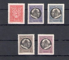 1940 Vatican, timbres neufs, année complète, 5 valeurs, MNH **