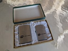 Vintage 50's United Airlines Branded Lighter Pair in Box - Never Used