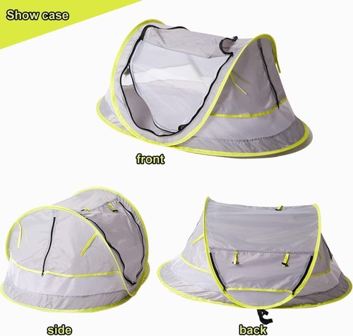 Foldable UV Protection Baby Mosquito Tent,Beach Baby Bed with Sunshade for Kids - Picture 5 of 11