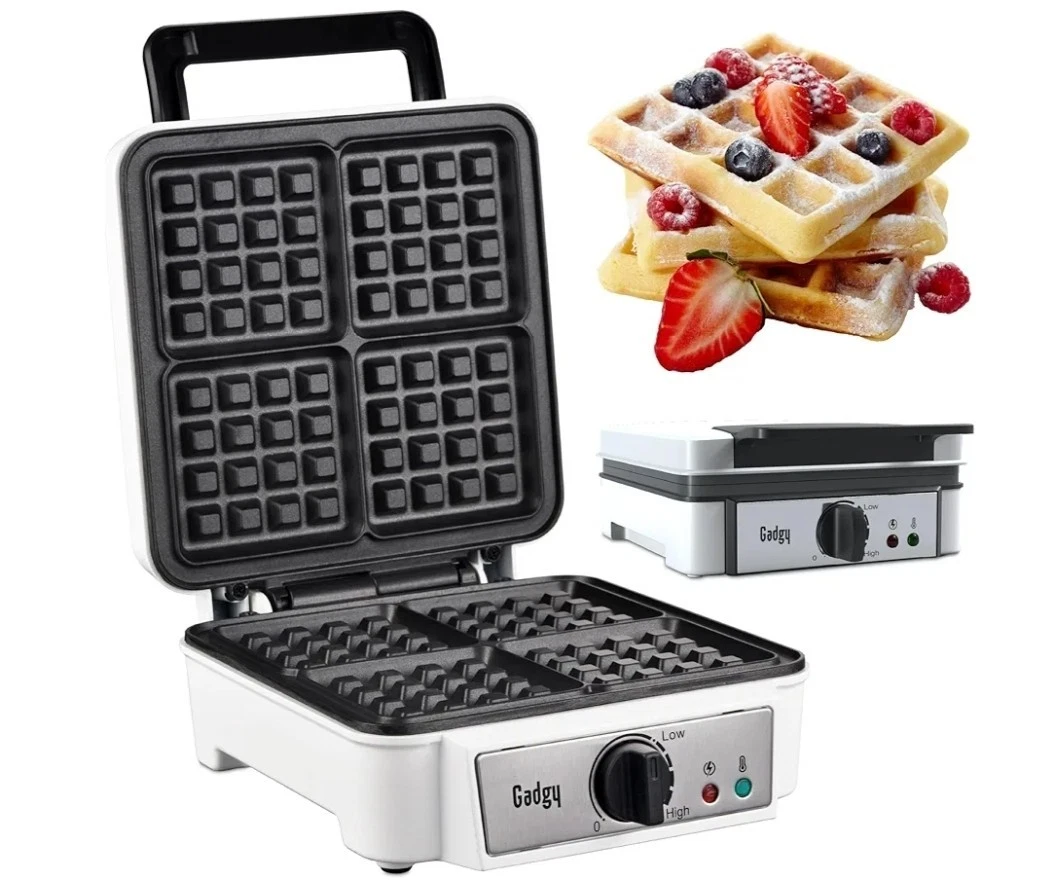 Gadgy Belgian Waffle Maker for 4 Waffles 1200W Waffle Iron R176