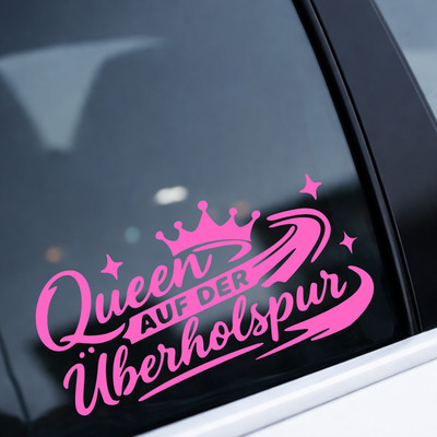 Auto Aufkleber | Queen auf der Überholspur | Farben Größen Lustig Sticker 1031