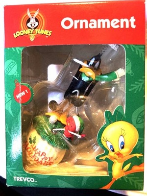  Looney Tunes  Daffy Duck Golf BallChristmas Ornament 2001 Trevco NIB PET RESCUE