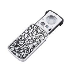 30X 60X 90X Portable Slide LED Light Jewelry Magnifying Glass Magnifier Loupe B