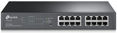 TP-Link TL-SG1016PE 16-Port Gigabit Desktop POE Smart Switch, schwarz - BRANDNEU