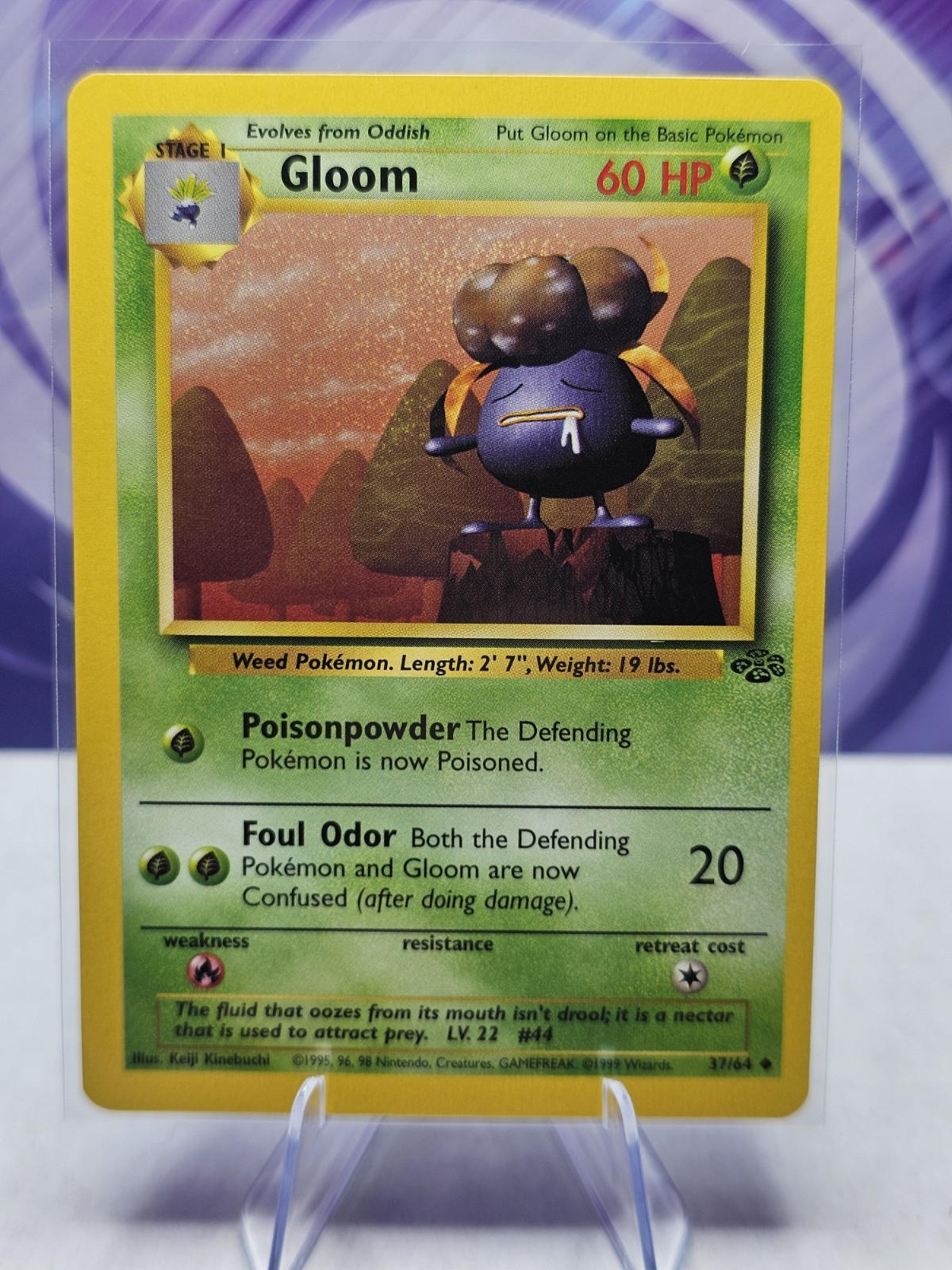 Gloom 37/64 Unlimited Common Jungle WOTC Pokemon Card NM