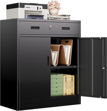 CJF Locking Metal Storage Cabinet with 1 Doors and Drawers for Office/Garage