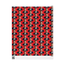 Charlie Kirk Wrapping Paper, Maga Gift Wrapping Paper, Christmas Gift Wrap