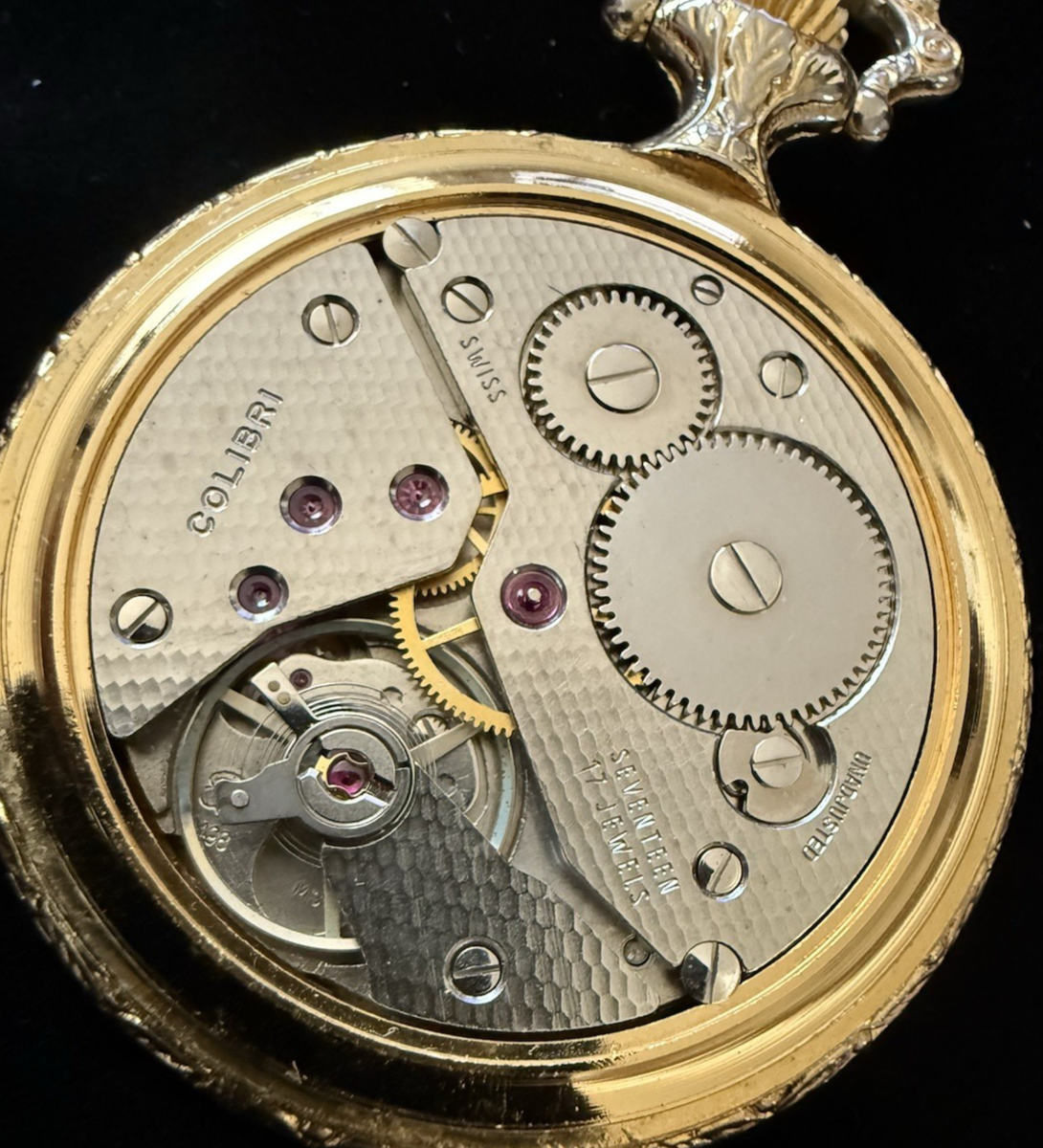 New OS Colibri all Swiss 17 jewel Hunting Case Pocket Watch w