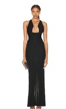 Christopher Esber Dress SizeAU/UK 8 US 4 Black Tailored Slope Halter Formal Chic