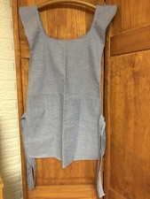 Apron, Blue Chambray Fabric, Handmade, Ties At Side, VGC