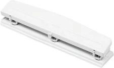 Metal 3 Hole Punch - White - 10 Sheet Capacity - Hole Puncher Sold Individually