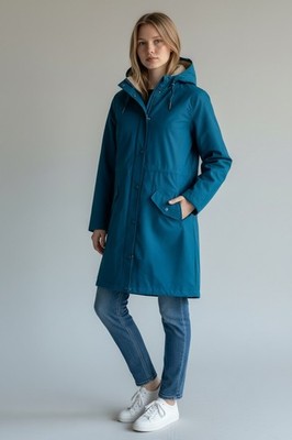 Ex Seasalt Plant Hunter Coat in Petrol Blue RRP £150