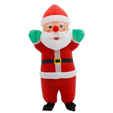 Christmas Santa Inflatable Costume Outfit Full Body Adult Dress Up Cosplay Party