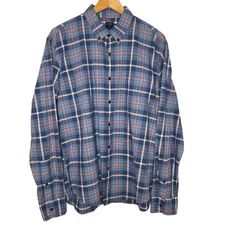 J Crew Mens Homespun Cotton Colorful Plaid Button Up Shirt Size XL