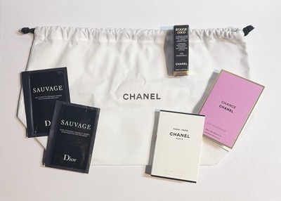 CHANEL~Chance Paris Sauvage Rouge Coco 104 Lipstick Sample With String Bag Set~