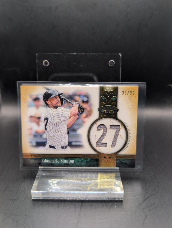 2026 Topps Tier One Jersey Number Relic Giancarlo Stanton GAME USED JERSEY /99