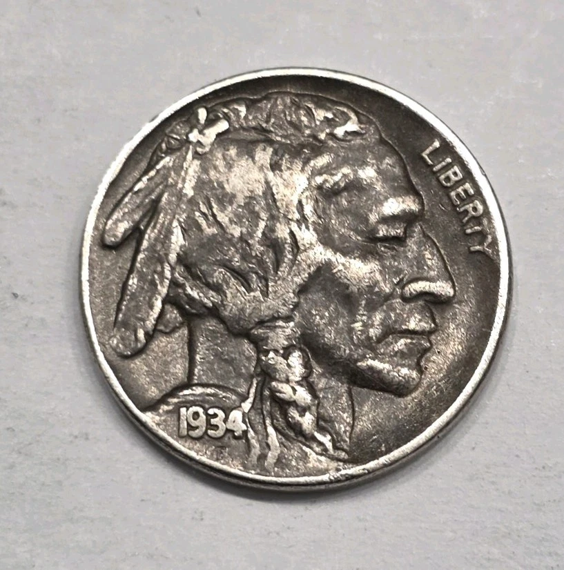1934 Buffalo Nickel Double Die Obverse (Ddo)- (Date). Good condition. - Image 4 of 4