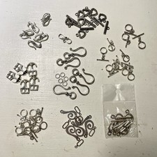Toggle clasps S hook connectors heart metal charms jewelry making findings lot