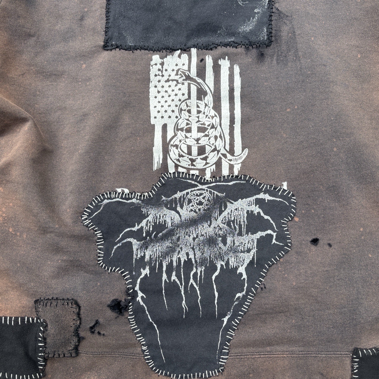 Vintage Reconstructed Distressed Patchwork Crust … - image 8