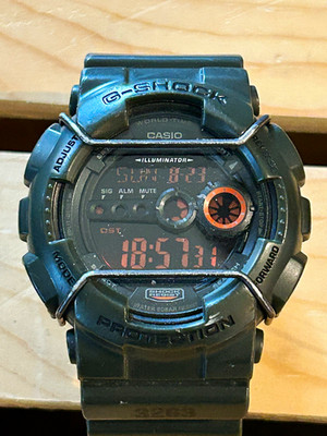 Casio G-SHOCK Black Resin Digital Quartz Alarm Chronograph Illuminator 200m