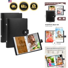 2 Pack Small Photo Albums 4x6 Pictures, Leather Cover Albums, 4x6 Photo Book ...