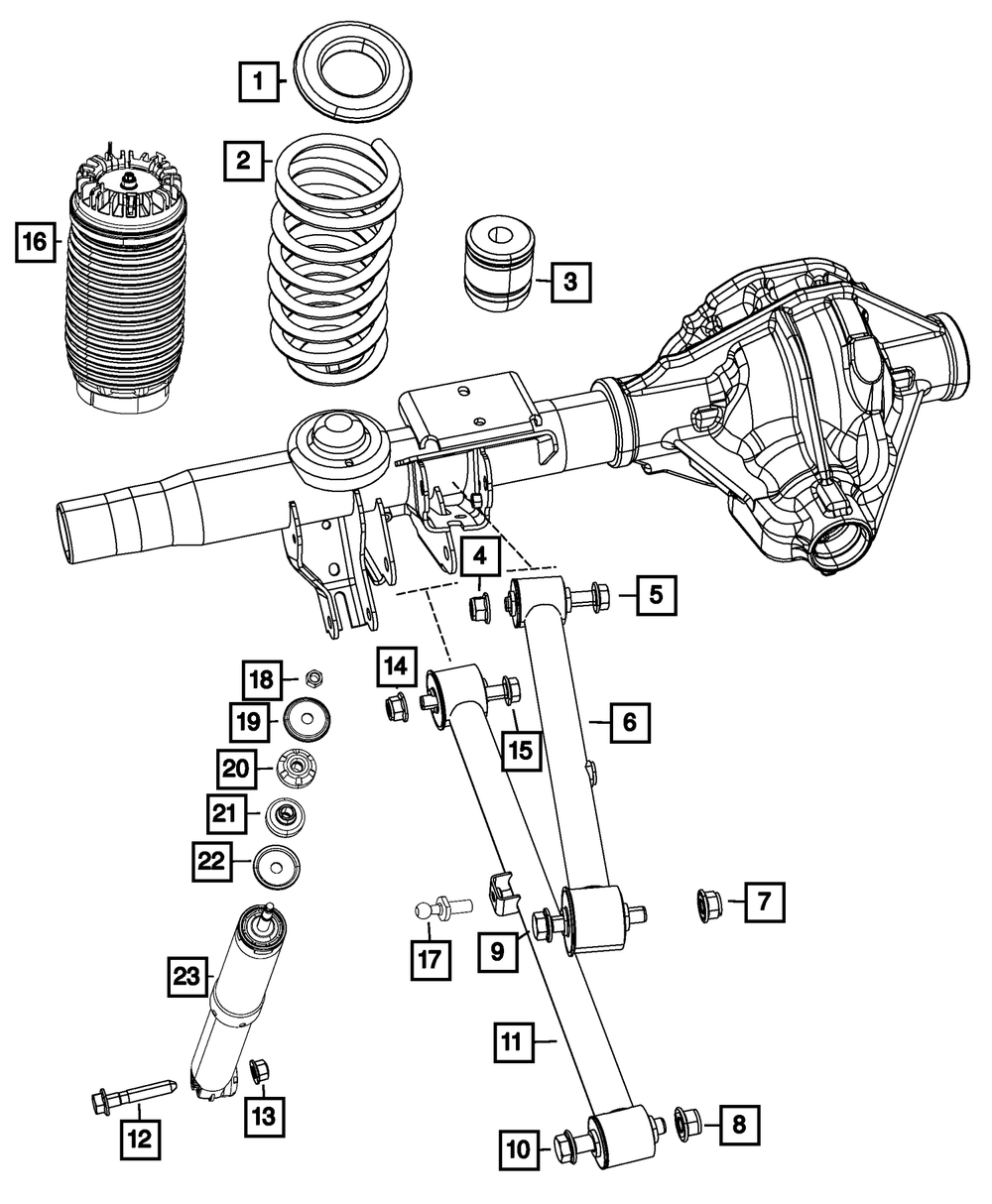 Genuine Mopar Suspension Shock Absorber 68323529AB