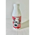 1970s Egizia Italy Milk Bottle Vintage Milk Glass Collectible