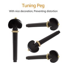 4/4 Violin Accessory Parts Set Ebony With Tailpiece Chin Rest End Pin AZIY