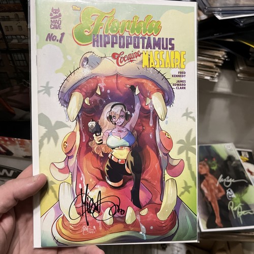 Florida Hippopotamus Cocaine Massacre #1 Cover B Signed By Mirka Andolfo