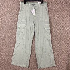 American Eagle Cargo Pants Womens 12 Super High Rise Baggy Wide Leg NWT S10