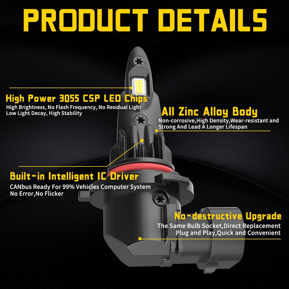 LED Headlights Fog Lights Bulbs For Chevy Silverado 1500 2500 HD 2003