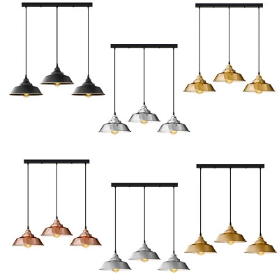 Vintage Pendelleuchte 3 flammig Deckenlampe Hängelampe Retro Pendelleuchte E27 - Bild 1 von 4