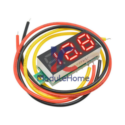 1-10x Mini DC0-100V 0.28In 3-Digital Voltmeter LED Voltage Panel Meter 3 Wire.