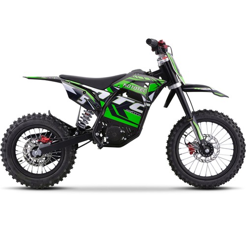 MotoTec Pro Dirt Bike 2000W 60V Electric Bike in Green Ultimate Off-Road Fun - Picture 2 of 6