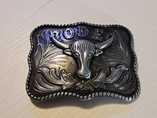 WESTERN SOUTHWEST RODEO BULL RIDING Metal Belt Buckle