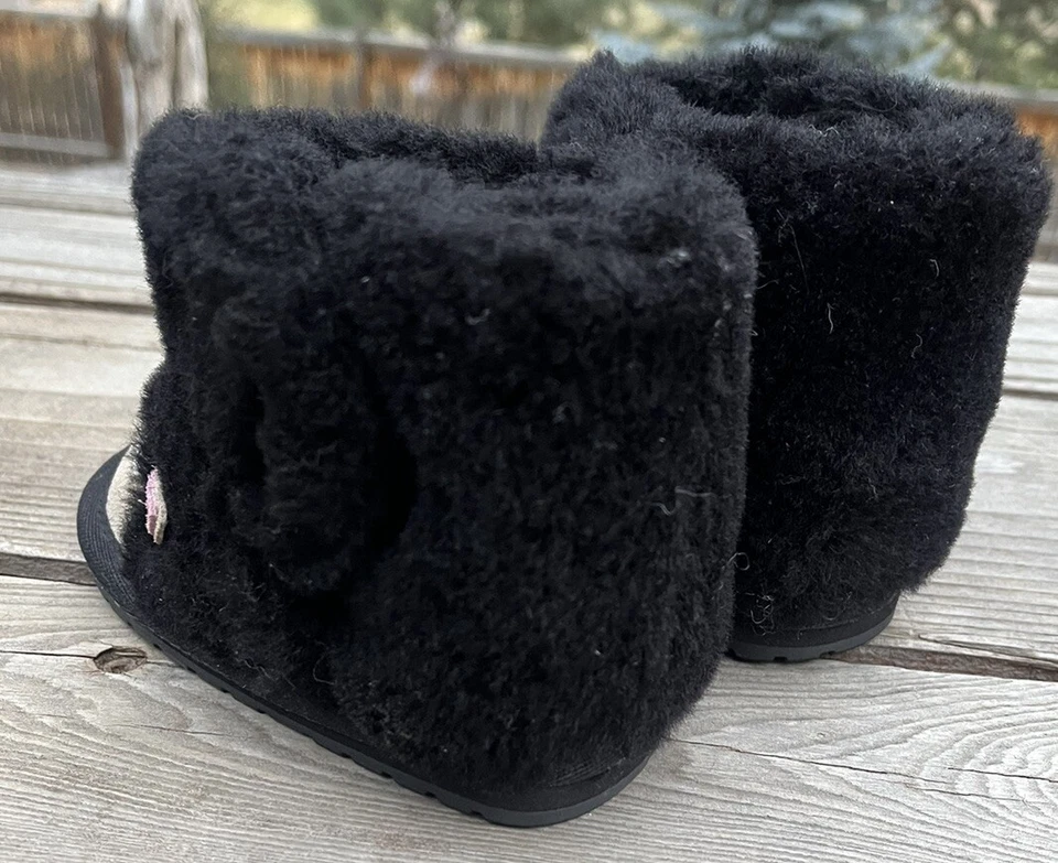 ¡Bonito! Botas EMU Australia Lamb Walker Infantil 6-12 Meses Lana Merino - Negras Foto 4 de 4
