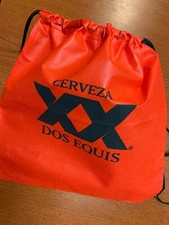 Cerveza Dos Equis XX Red Black String Drawstring Back Pack Cinch Sack Tote Bag!!