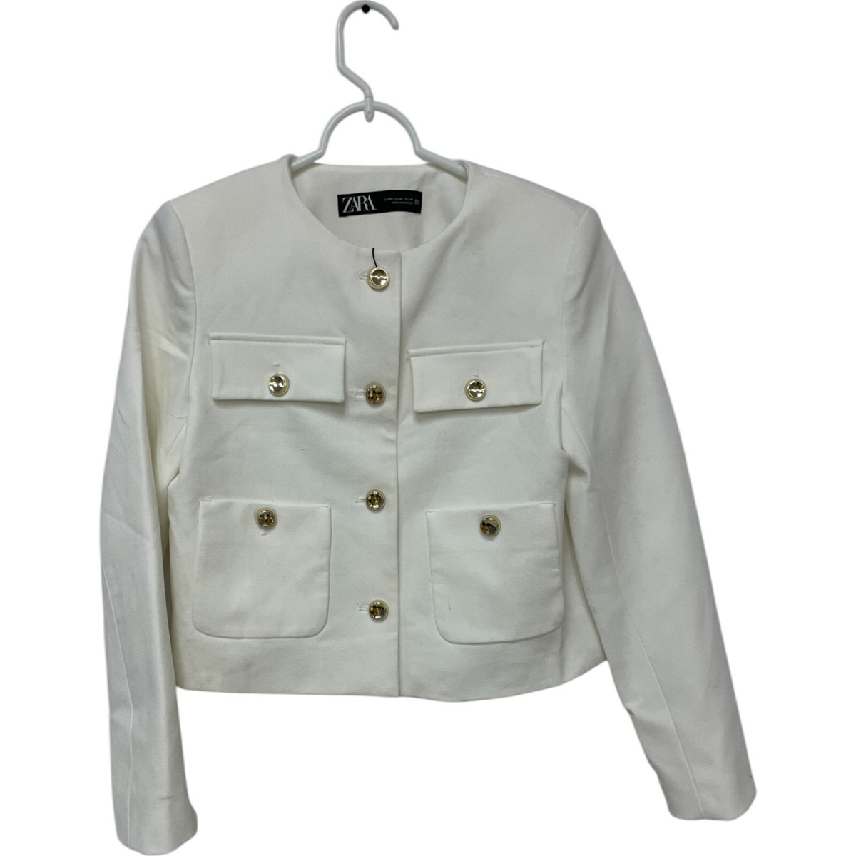 swag完売品 レア ZARA ホワイト レザージャケット soko君 ZARA NEW WOMAN HIGH COLLAR JACKET SHOULDER TABS OYSTER WHITE XS-XL