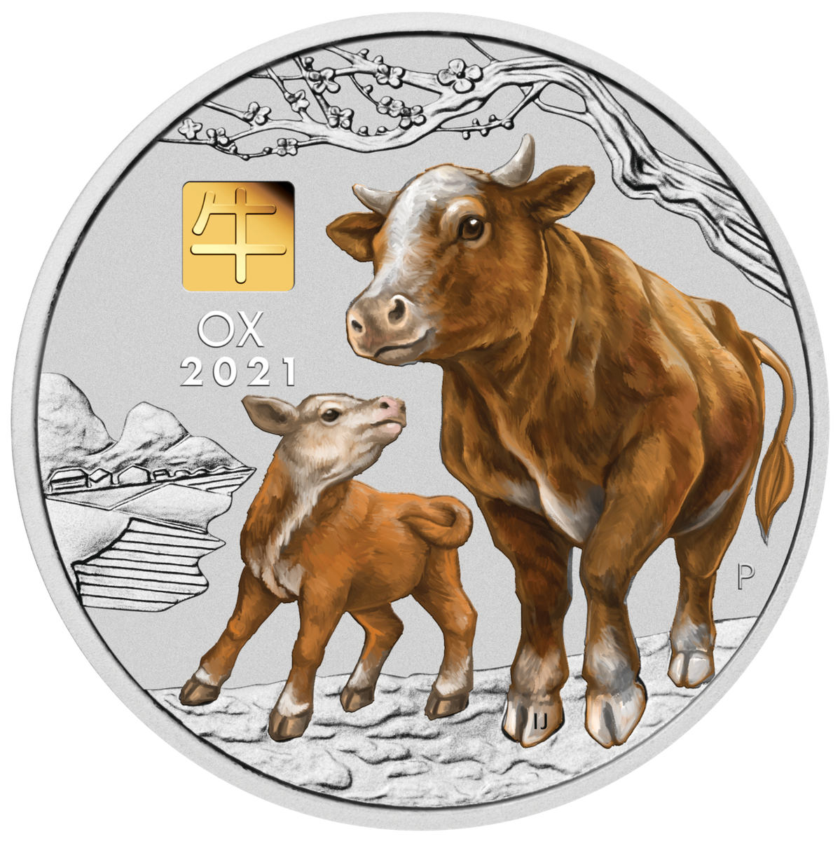 2021 Year of the OX 1 KILO .9999 SILVER COIN AUSTRALIA with 1g