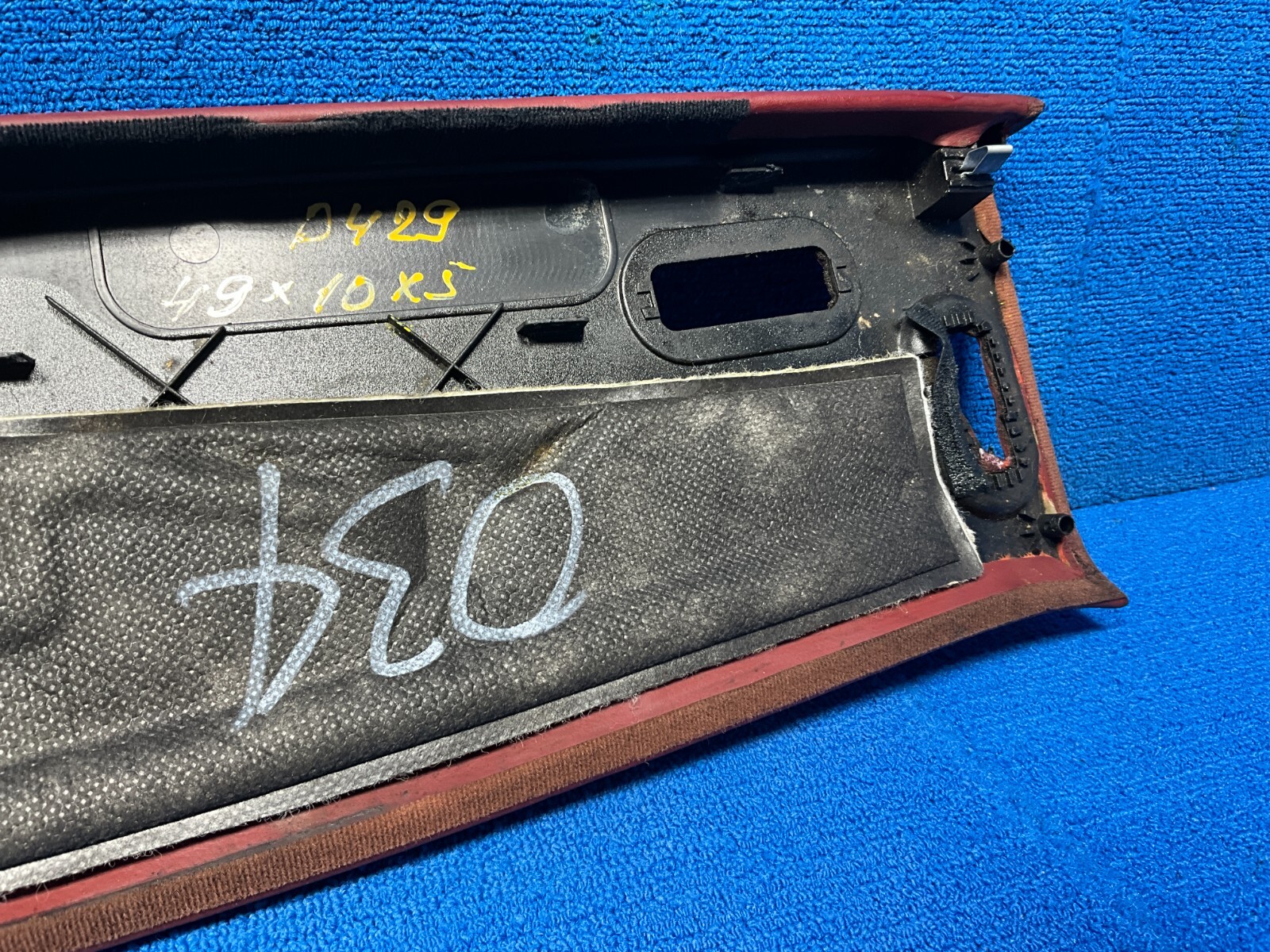 2006-2011 BENTLEY CONTINENTAL GTC FRONT OVERHEAD ROOF TRIM MOLDING PANEL RED OEM