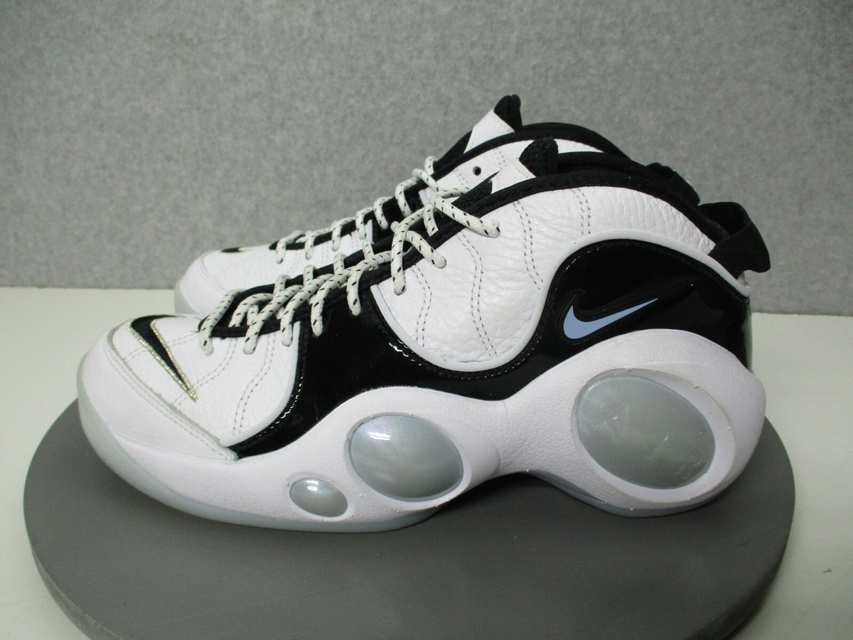 Nike Air Zoom Flight 95 Mens Sz 9.5 Shoes White Black Patent 
