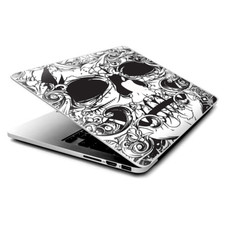 Skin Decals Wrap for MacBook Pro Retina 13" - Crazy lineart Skull Design