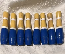 Hey! Play! 8 Inch Wooden Lawn Bowling Pins (8 Pins).