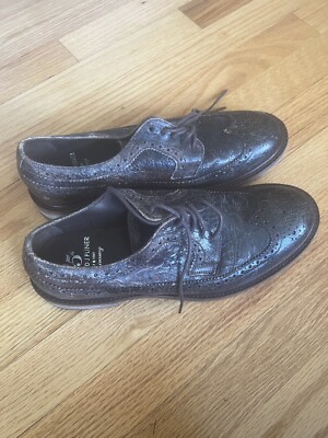 Donald J Pliner Wingtip Shoes DONALD J PLINER Size 8.5 Green Perforated Suede Wingtip Lace  main image 2