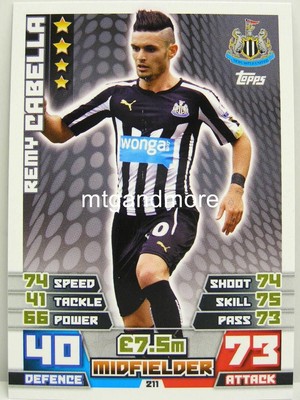 Match Attax 2014/15 Premier League - #211 Remy Cabella - Newcastle United