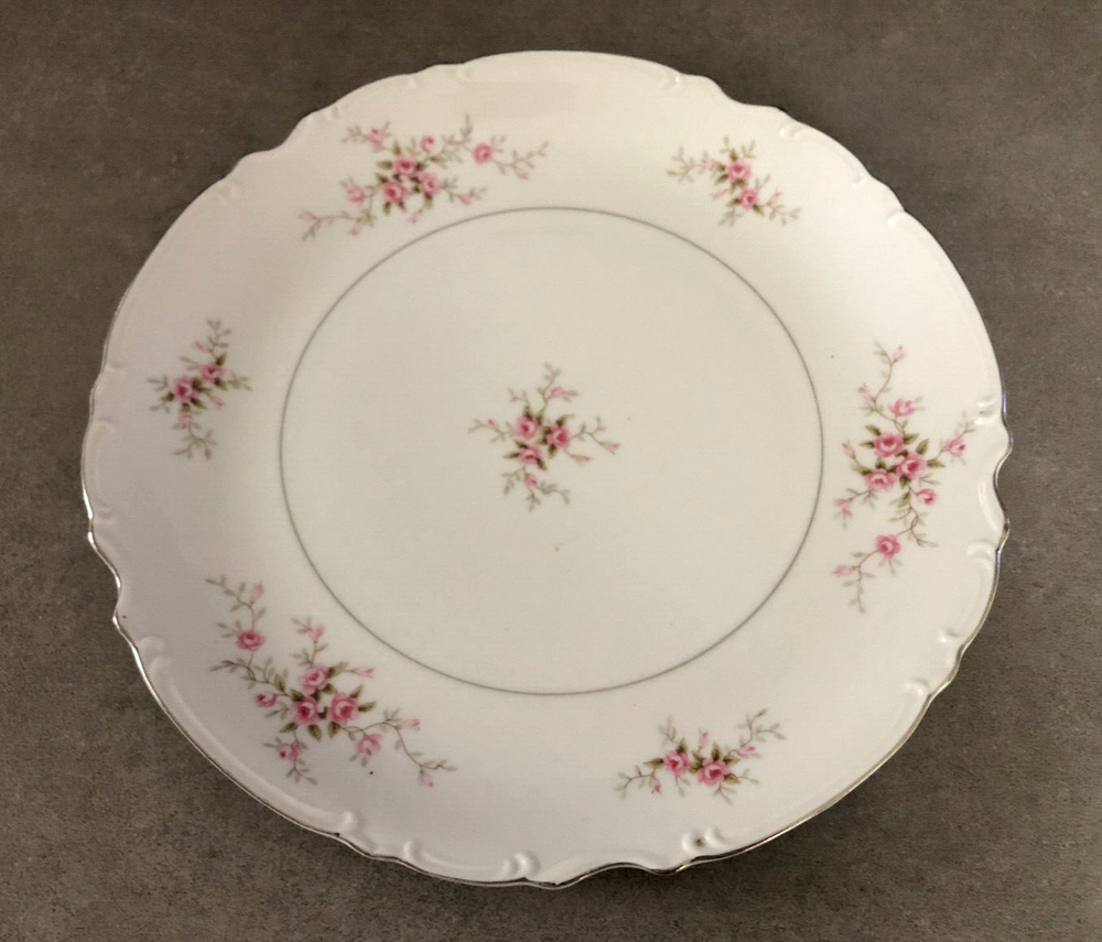 Mikasa Versailles Pink Roses 12 Inch Embossed Chop Serving Plate