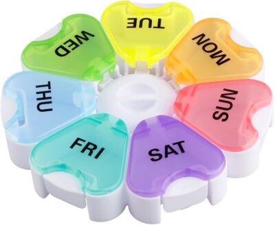 7 Tage Pillen Organizer Pflaumenblütenform Wochenbox für Vitamine und Medikamente